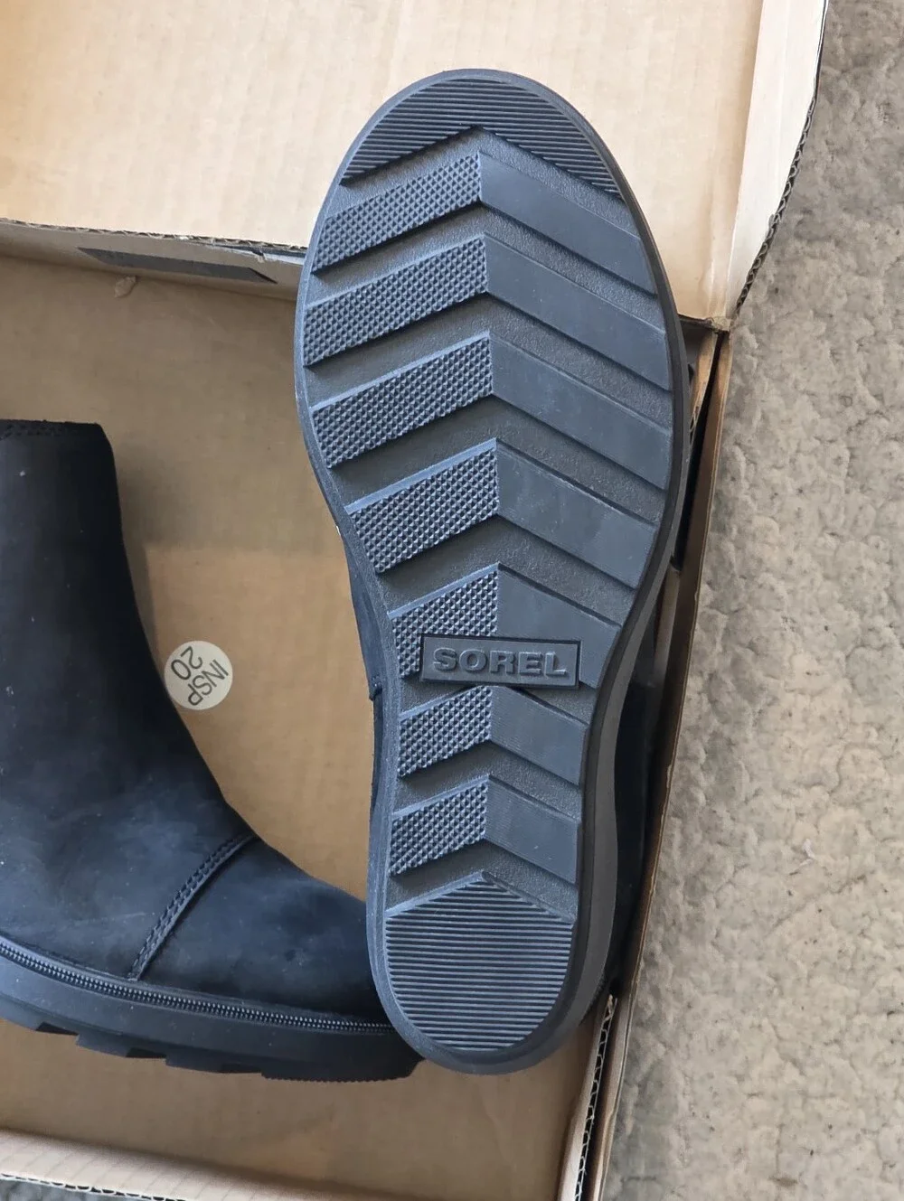 Sorel Evie II Chelsea Boot Women Size 7 Black Waterproof Wedge NL5020
